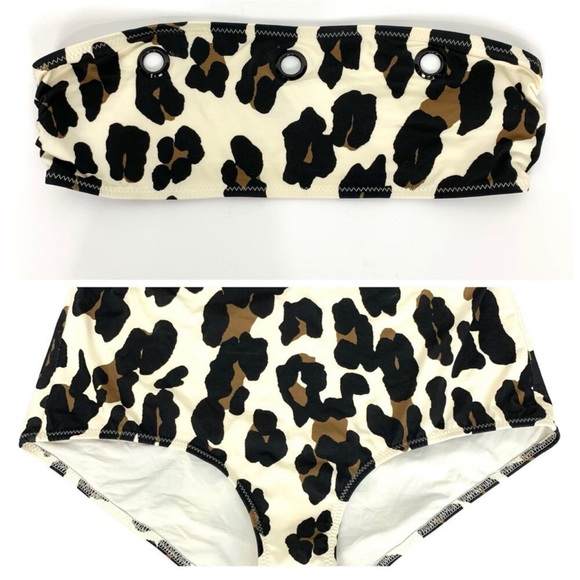 SOLID & STRIPED Other - Solid & Striped Annabelle Bandeau Top Small Brigitte Bottom Medium Leopard